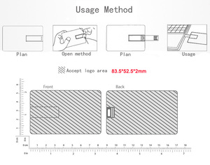USKY कस्टम यूएसबी फ्लैश ड्राइव 2GB 4GB 8GB 16GB 32GB 64GB 128GB स्लिम यूएसबी स्टिक क्रेडिट कार्ड Pendrive कस्टम यूएसबी - Product Image 5