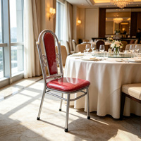 Chaises de banquet empilables modernes en tissu rembourré d'éponge pour hôtels et événements, idéales pour la salle à manger et l'intérieur (vente en gros)