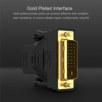 Convertidor de 1080P chapado en oro, convertidor DVI macho 24 1 A HDMI hembra, Adaptador convertidor