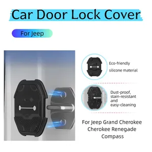 Protector de silicona para cerradura de puerta de coche, almohadilla absorbente de golpes anticolisión para <span class=keywords><strong>Jeep</strong></span> Grand Cherokee Cherokee Renegade <span class=keywords><strong>Compass</strong></span>, 4 Uds. - Product Image 1