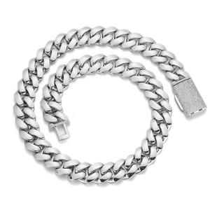 OUGEPHELI 16mm Hip Hop Iced Out CZ Zircon Collar De Candena Cubana Eslabones Cubano Collar Miami Cuban Link Chain - Product Image 5