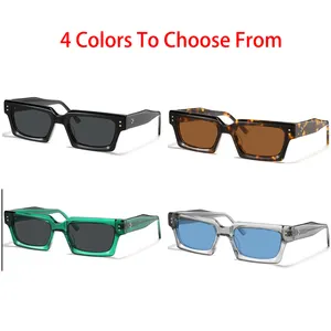 Gafas de sol negras de diseñador de marca, 1 pieza, logotipo personalizado, gafas de sol cuadradas para hombre y mujer, venta al por mayor