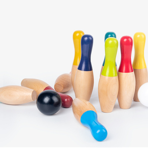 Juego de bolos de madera inspirado en Montessori de alta calidad, juguetes divertidos para padres e hijos, suplementos de Educación Temprana, suministros para eventos de juegos para - Product Image 4
