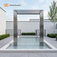 Fontaines d'eau extérieures pour jardin en acier inoxydable, éléments aquatiques pour extérieur