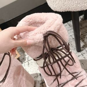 2026 Autumn Winter New Moonlight <b>Thermal</b> Ankle Fur Stitching Cotton Genuine Leather <b>Boots</b> <b>Women</b> Fashion Breathable Anti-Slip - Product Image 4