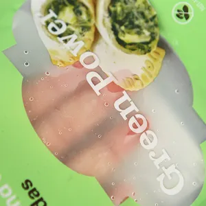 Pochette d'emballage de boulettes congelées debout personnalisée sac de mylar pour rouleau de printemps pour pâtisserie congelée