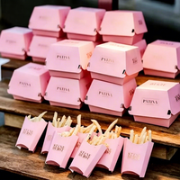 Boîtes en Carton Jetables à Emporter pour Frites, Emballages Alimentaires Personnalisés pour Ailes de Poulet et Burgers, Conteneur de Restauration Rapide
