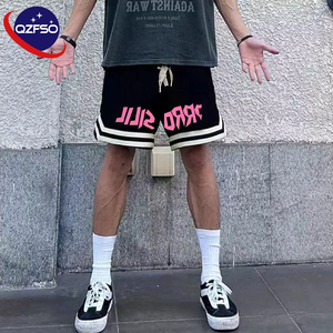 Shorts <span class=keywords><strong>de</strong></span> sport en mesh respirant à séchage rapide QZFSO Streetwear, imprimés par sublimation personnalisée, style baggy, pour hommes. - Product Image 1