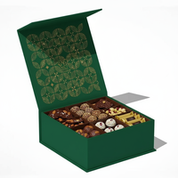 Boîte cadeau pliante personnalisée avec fermeture magnétique, emballage alimentaire de luxe pour noix, thé, chocolat, boîte en papier rigide de qualité supérieure pour les fêtes avec logo