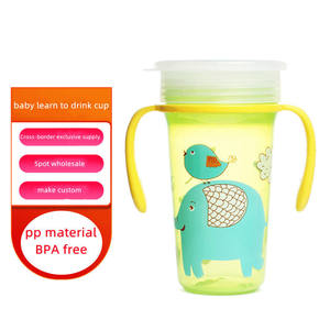 Gobelet d'apprentissage en silicone anti-fuite à <span class=keywords><strong>360</strong></span> degrés pour bébé et enfant, personnalisé en gros, avec poignée - Product Image 2