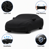 Housse de voiture de luxe en satin extensible, douce et élastique, pour intérieur, ajustement personnalisé, anti-poussière, respirante, protection de garage pour berlines et SUV