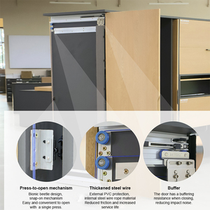 Charnière papillon intérieure avec amortisseur, système d'ouverture par pression <span class=keywords><strong>pour</strong></span> armoire, cuisine, <span class=keywords><strong>porte</strong></span> coulissante pliante dissimulée, quincaillerie <span class=keywords><strong>de</strong></span> <span class=keywords><strong>porte</strong></span> pivotante - Product Image 5