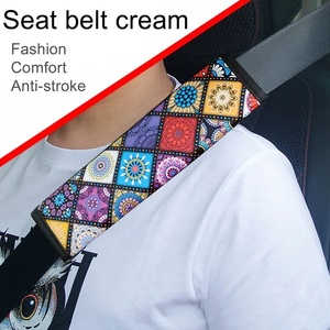 2024 nuevo cuero PU estilo bohemio cinturón de seguridad asiento de <span class=keywords><strong>coche</strong></span> protector de hombro almohadillas cubierta para seguro de protección de hombro - Product Image 2