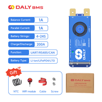 BMS Daly LiFePO4 48V 200A 150A 100A BMS LiFePO4 Équilibrage Actif Stockage d'Énergie Familial Onduleur