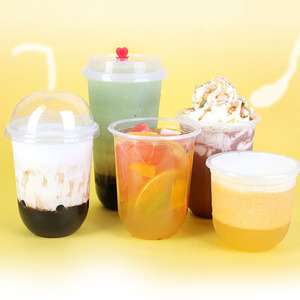Cup Cup Disposable Printed Cups High Quality Plastic Coffee Cup Printing Custom 12OZ 500ML Plastic PP U Drink Cup Coffee Disposable Juice Cup
