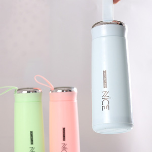 Nhà Sản Xuất Bán Buôn Macaron Màu Đẹp Cup 400Ml Ly Nước Thủy Tinh Cách Nhiệt Con Dấu Với Nắp Di Động Tùy Chỉnh - Product Image 4