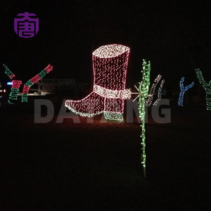 Wholesale Christmas Boot Shaped <b>Lights</b> Led Boot Motif for Storefront Holiday Decor - Product Image 2