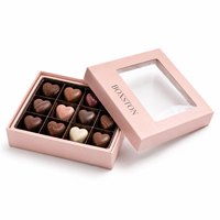 Boîte d'emballage haut de gamme pour desserts au chocolat avec séparateur personnalisé, 4, 6, 8, 9, 12 compartiments, couvercle et base pour truffes, boîte en carton rigide
