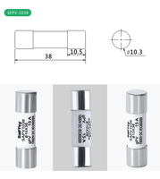 Saiffey SFPV-1038 10*38mm 1000V CC 32A Fusible solaire PV avec indicateur de basse tension en céramique, haute capacité de coupure HRC, cylindrique CE