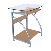 Bureau d'ordinateur mobile et durable avec plateau pour clavier et étagère de rangement – Vente directe usine