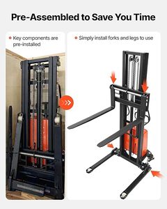 Unowned Full Electric Straddle Pallet Stacker Forklift Truck with for Engine and Gearbox & <b>Pump</b> 1000/2000kg Capacity - Product Image 4