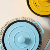 Casserole en céramique noire sur mesure, plusieurs couleurs au choix, ensemble de casseroles