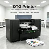 Printer DTG 2-Stasiun untuk Kaos, Printer Tekstil Ukuran A2/A3, Printhead Epson I3200 Kondisi Baru, Tinta CMYK DTF untuk Pencetakan Pakaian/Kain