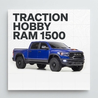 Traction Hobby KM 1/8 Dodge RAM 1500 RC Crawler Brushless Pickup Truck 4WD Métal Essieu Diff Lock Expert Hobby Modèle De Voiture RTR