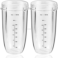 Pièces de rechange Tasses mélangeuses de 32oz (2 paquets) Tasses mélangeuses de rechange compatibles avec les mélangeurs NutriBullets 600w et 900w