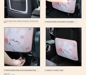 1PCS Car Seat <b>Back</b> Cover <b>Protector</b> for Kids Cartoon Anti Kick Mat With Bag Waterproof for Children Auto Pad Interior Accessories - Product Image 6