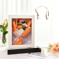 Elegantes Cajas de Cartón Rígido con Ventana Transparente, Cuadradas/Rectangulares, para Regalos de Boda, Damas de Honor, Cumpleaños, Repostería, con Laminado Mate, Recicladas