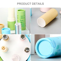 Tube de cosmétiques biodégradable et recyclable, rechargeable, en papier, pour déodorant en poudre libre, rouge à lèvres, baume à lèvres