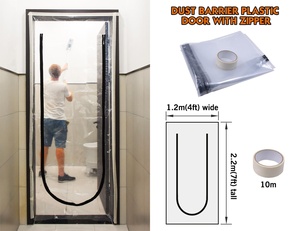 Dust-proof Isolation <b>Plastic</b> Zipper Door DustProof Construction <b>Plastic</b> Magnetic Door Magnet for Door Curtain Use - Product Image 2
