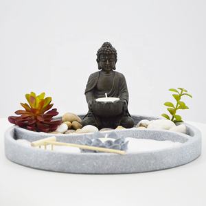 Fontana Zen Buddha in Resina per Interni con Sabbia, Rocce e Rastrello, Souvenir Feng Shui - Product Image 2