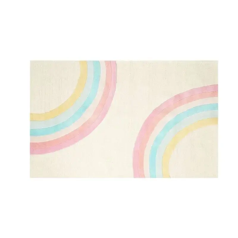 Macio Nursery Play Mats Para Crianças Tapetes Rainbow Fluffy Tapete Para Sala de estar Tapete De Pelúcia Para Crianças Quarto...