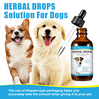 Gouttes Respiratoires à Base de Plantes pour Animaux de Compagnie 60ml à Absorption Rapide et Extrait de Menthe Poivrée pour Soulager la Toux et le Nez qui Coule chez les Chats et les Chiens