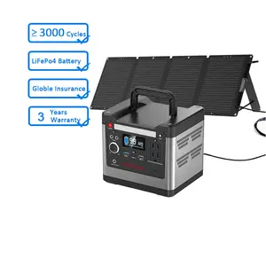 뜨거운 판매 lifepo4 철 리튬 배터리 전원 500w 에너지 저장 휴대용 발전소 태양 발전기 전원 은행