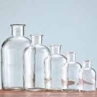 30ml 60ml 125ml 250ml 500ml 1000ml Bouteille de réactif en liège épaissi transparent et opaque à large ouverture pour laboratoire