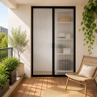 Porte pliante en PC cristal de qualité professionnelle, étanche et incassable, pour projets de villas et hôtels, couleur et taille personnalisées, vente en gros