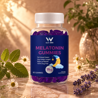 Gommes à mâcher à la mélatonine 10 mg, saveur naturelle de sureau, complément alimentaire nocturne pour adultes, marque privée