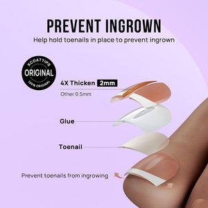 Unghie corte da donna di alta qualità con punta bianca francese con punta quadrata e conveniente per il miglioramento delle unghie - Product Image 5