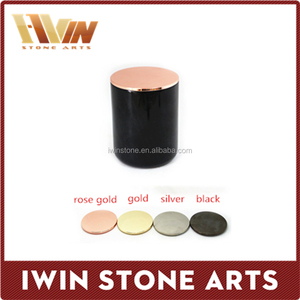 Cheap Candle Holders/Natural Marble Jar With Rose <span class=keywords><strong>Gold</strong></span> Lid/Marble Candle Holders - Product Image 2