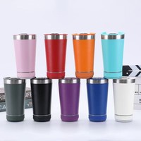 Botol Tumbler Speaker Musik Outdoor Kustom dengan Bluetooth, Tutup, Sedotan, Dinding Ganda, Terisolasi, Bahan Stainless Steel
