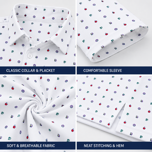 Polo de Golf Personalizado Premium para Hombre, con Puntos Blancos, de Alto Rendimiento, Absorbente de Humedad, Marca Privada, Ropa Corporativa OEM - Product Image 3