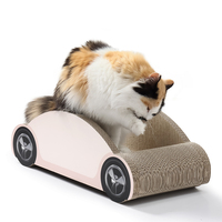 Rascador de gato de cartón con estilo en forma de coche, sofá para rascar muebles