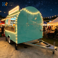 Mini Remolque de Comida Móvil, Pequeño Remolque de Catering, Carrito de Comida Callejera para Negocios Comerciales