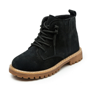 Nouvelle haute qualité en cuir Véritable Garçon Martin bottes pour Les Garçons D'hiver En Peluche chaussures pour filles enfants - Product Image 2