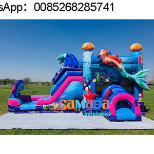Kids Commercial Inflatable Bounce House Lovely Candy Cane Theme Jumping Castle with Slide Combo Made of Durable PVC Party Rental - Product Image 1
