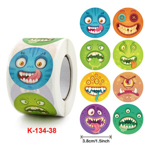 สติกเกอร์ตกแต่งงานปาร์ตี้รูปฟักทองสำหรับเด็กสติกเกอร์ฮาโลวีน - Product Image 3