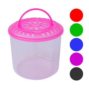 Pequeña pecera de plástico ecológica para acuario, rectángulo, Mini copa de pez <span class=keywords><strong>Betta</strong></span> con tapa, caja de embalaje - Product Image 6